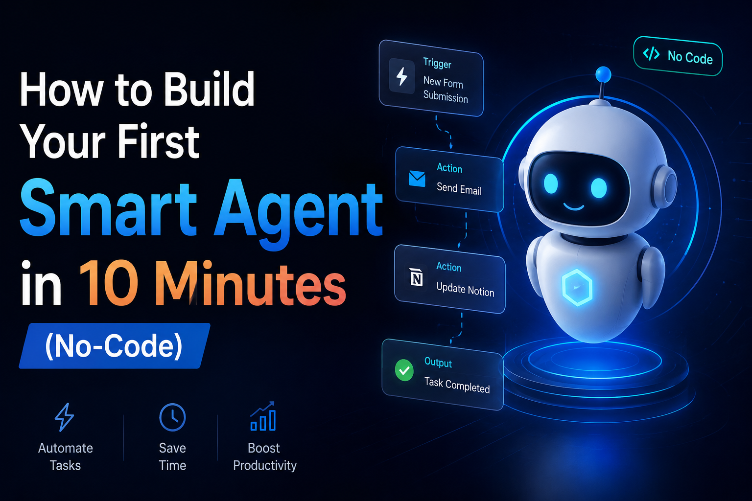 How to Build Your First Smart AI Agent in 10 Minutes (No-Code Step-by-Step Tutorial)