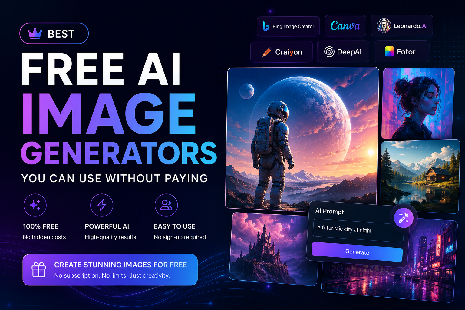Best Free AI Image Generators in 2026 | Top Free Text to Image Tools